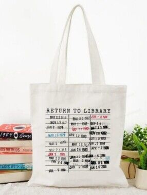 Tote: Library Return Vintage Stamp
